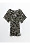 Lcw Dream Women's Beach Dress with V-Neck Pattern - 5
