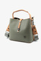 Women's Green Tan 3-Eye Waterproof Crossbody and Shoulder Bag 22 X 20 cm - 6