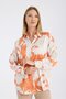 Patterned Oversize Loose Satin Shirt - 2
