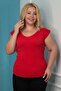 Plus Size New Season Flexible Comfort Model Shoulder Embossed Standard Size Sleeveless Knitted Knitwear Blouse - 5