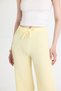 Yellow Wide Leg Draped Wrinkle Fabric Trousers 326 - 4