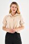 Short Shirt with Hidden Button Sleeve Detail - 2