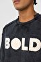 Washable Front Printed Oversize T-Shirt Black - 4