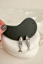 أقراط متدلية على شكل سمكة باللون الفضي والأحمر (4 سم) - 4