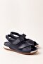 Women's Genuine Leather Anatomical Sole Sandals Iz.4601 Navy Blue