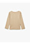 Teddy Bear Embroidered Long Sleeve Crew Neck Cotton T-Shirt - 2