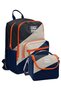 Elementary and Middle School Backpack and Nutrition Set - Navy Blue Beige Color for Boys
