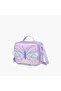 Butterfly Print Lunch Bag with Zip Closure - 2