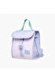 Floral Print Lunch Bag with Adjustable Strap and Buckle Closure - 2