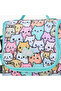 Cat Print Lunch Bag with Adjustable Strap and Zip Closure - 4