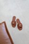 Pablo Women's Daily Leather Slippers Brown - 4
