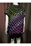 Black Beach Pareo with Colorful Pattern – Cotton Tassel Swimsuit Top Dress - 3