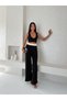 Women's Seersucker Waist Gucci Elastic Wide Leg Summer Pants