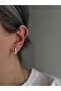 Steel Rose Gold Solitaire Oval Form Clinton Earrings -No Tarnish- - 2