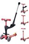 Micro Scooters Mini Micro 3 in 1 Deluxe Plus - Ruby Red | Kids Scooter with LED Wheels | 3-5 Years