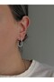 Steel Silver Full Row Stone Drop Model Carlisle Earrings -No Tarnishing- - 3