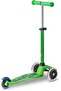 Scooters - Mini Deluxe Green Blue with LED Wheels MMD174 |Adjustable Handlebar |3 Wheels |Max - 2