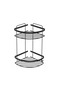 Black 304 Quality Stainless Steel 2-Tier Corner Bathroom Shelf Shampoo Holder
