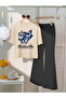 Children's Blue Butterflies Printed T-Shirt Spanish Leg Tracksuit Set