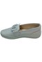 2044 Women's Beige (37-41) Leather Buckle Comfort Shoes - 3