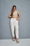 Women's White Color Italy Model Pocket Detailed Four Seasons Wearable Muslin Fabric Espp-39 - 5