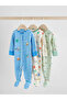 100% Organic Cotton Blue Colored Animal/Farm Patterned 3-Piece Sleeping Bag Set Alyaw3062
