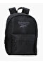Logo Print School Backpack with Adjustable Straps and Zip Closure - 38x19x43 cm