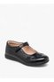 Girls Floral Embroidered Mary Jane School Shoes with Hook and Loop Closure - 2