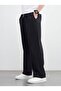 Men's Black Comfortable Fit Flat Leg Tracking Pants - 2