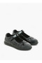 Floral Embroidered School Shoes with Hook and Loop Closure