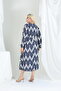 Birumucuk Dress with Belt and Seat Elastic Summer Patterned 2XL 6XL - 7