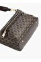 Women Monogram Print Crossbody Bag with Detachable Strap and Zip Closure - W 16 x H 20.5 x D 8 cm - 5