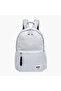 Monogram Print Backpack with Adjustable Straps and Zip Closure - 14x33x42 cm