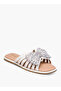 Girls Embellished Bow Accent Slip-On Flat Sandals - 2