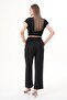 Women's Buttoned Crop Trousers Two-Piece Set 260012 - 5