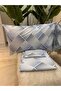 Patterned Single 100% Cotton Elasticless Sheet and Pillowcase Set