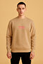 Lenithra Demon Slayer Anime Back Printed Unisex Oversize Beige Sweatshirt - 2
