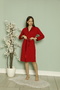 Cotton Short Dress with Belt Detail