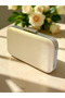 Skin Nude Color Glitter Satin Women's Evening Dress Bag Wedding Engagement Graduation - 2