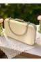 Skin Nude Color Glitter Satin Women's Evening Dress Bag Wedding Engagement Graduation - 4
