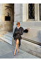 Premium Design Trend Suit Sleeve Ruffled Ruffle Mini Design Shorts Dress - 5