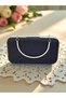 Black Color Waterway Pattern Satin Women's Evening Dress Bag Wedding Engagement Graduation - 4