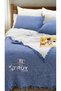 100% Cotton Single Bedspread Indigo Blue - 6