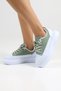 Mint Green Women's Casual Sneaker Shoes Sports High Sole with Linen and Color Options - 7