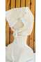 Betty Bands Cream Embroidery Patterned Summer Bandana – Tie-Up Model Triangle Lace-Up Form - 3