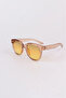 Oval Unisex Nude Oval Frame Orange Glass Sunglasses - 3