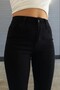 Gillian Spanish Leg Colorfast Black Stretchy High Waist Denim Pants - 4