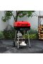 Portable Charcoal Grill with Wheels and Adjustable Vents on Lid for Picnic, BBQ Smoker with Bottom S - 2