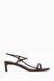 50mm Heel Leather Sandals, Square Toe - 5