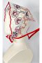 Betty Bands Colorful Flower Embroidered Red Edge Bandana – Tie-Up Model - 2
